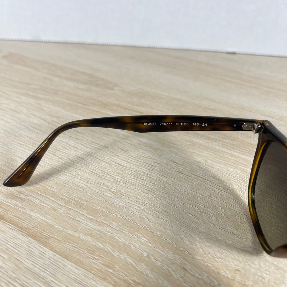 Ray-Ban RB4258 710/11 Polished Tortoise Full Rim Eyeglasses READ DESC 50-20-145 - Picture 15 of 15